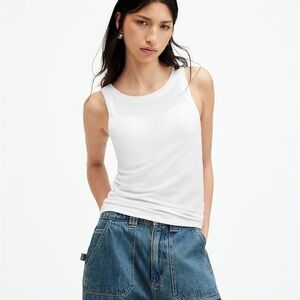 AllSaints White‎ Rina Tank Top Sz 2